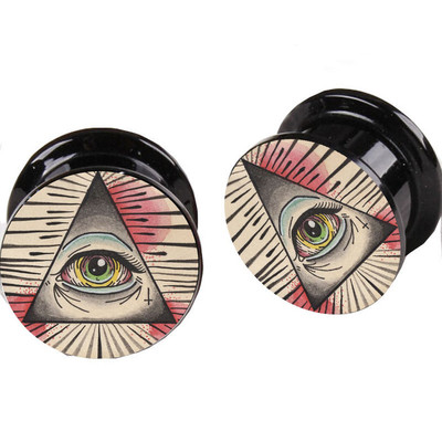 6 Gauge Purple Titanium Plated Flesh Tunnel Ear Tunnels & Plugs