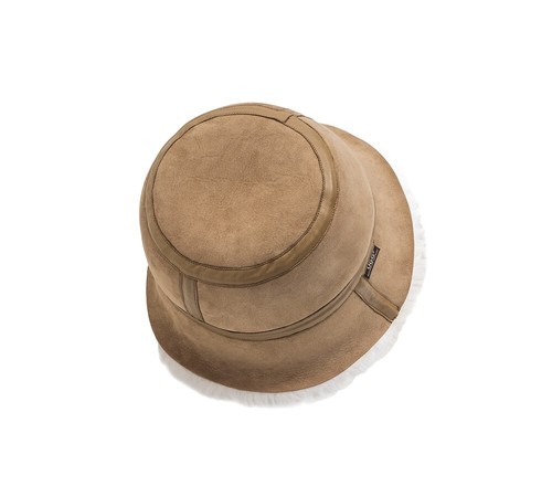AUSTRALIAN SHEPHERD® Fluffy Australian Sheepskin Wool Bucket Patchwork Hat - Picture 6 of 23