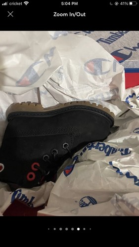 timberland boots toddler water proof bright blue nubuck size 5 - Picture 5 of 7