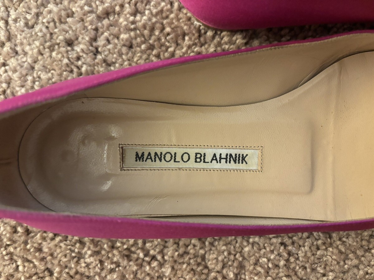 【美品】MANOLO BLAHNIK ハンギシビジュー36 1/2 マノロブラニックManolo Blahnik 36 ハンギシビジュー