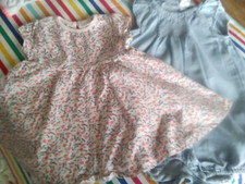 girls gap playsuit and f&f dress age 3-6 months vgc