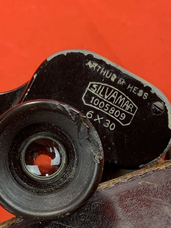 Binoculares Carl Zeiss originales de la Segunda Guerra Mundial estuche de cuero de la Marina de los Estados Unidos USN Foto 2 de 4