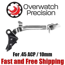 Overwatch Precision TAC Trigger w/ Bar for .45/10mm Glock Gen 1-4, Black