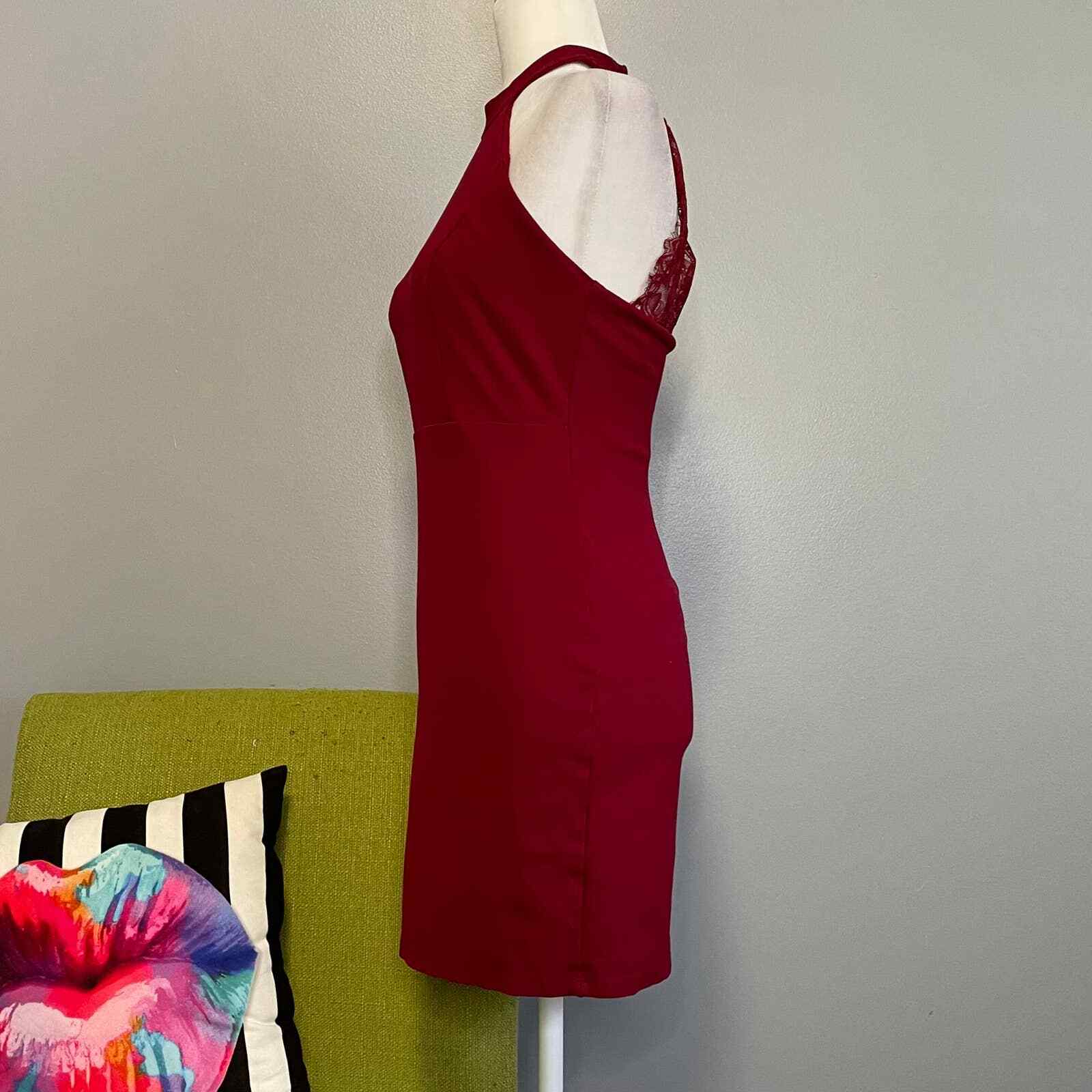 Lulus Endlessly Alluring Red Lace Back Mini Bodyc… - image 3