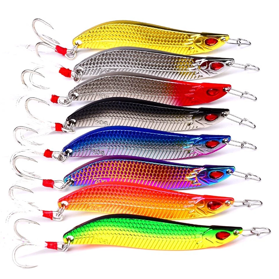 Señuelo de pesca 20 g 70 mm arrastre marino VIB plantilla de metal cuchara artificial señuelo Vobler Reino Unido Foto 3 de 4