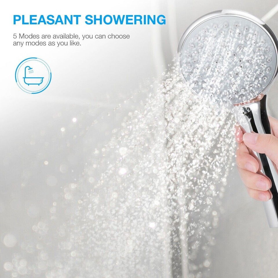 High Pressure Shower Head 5 Settings Handheld Shower heads Spray With 5 ...