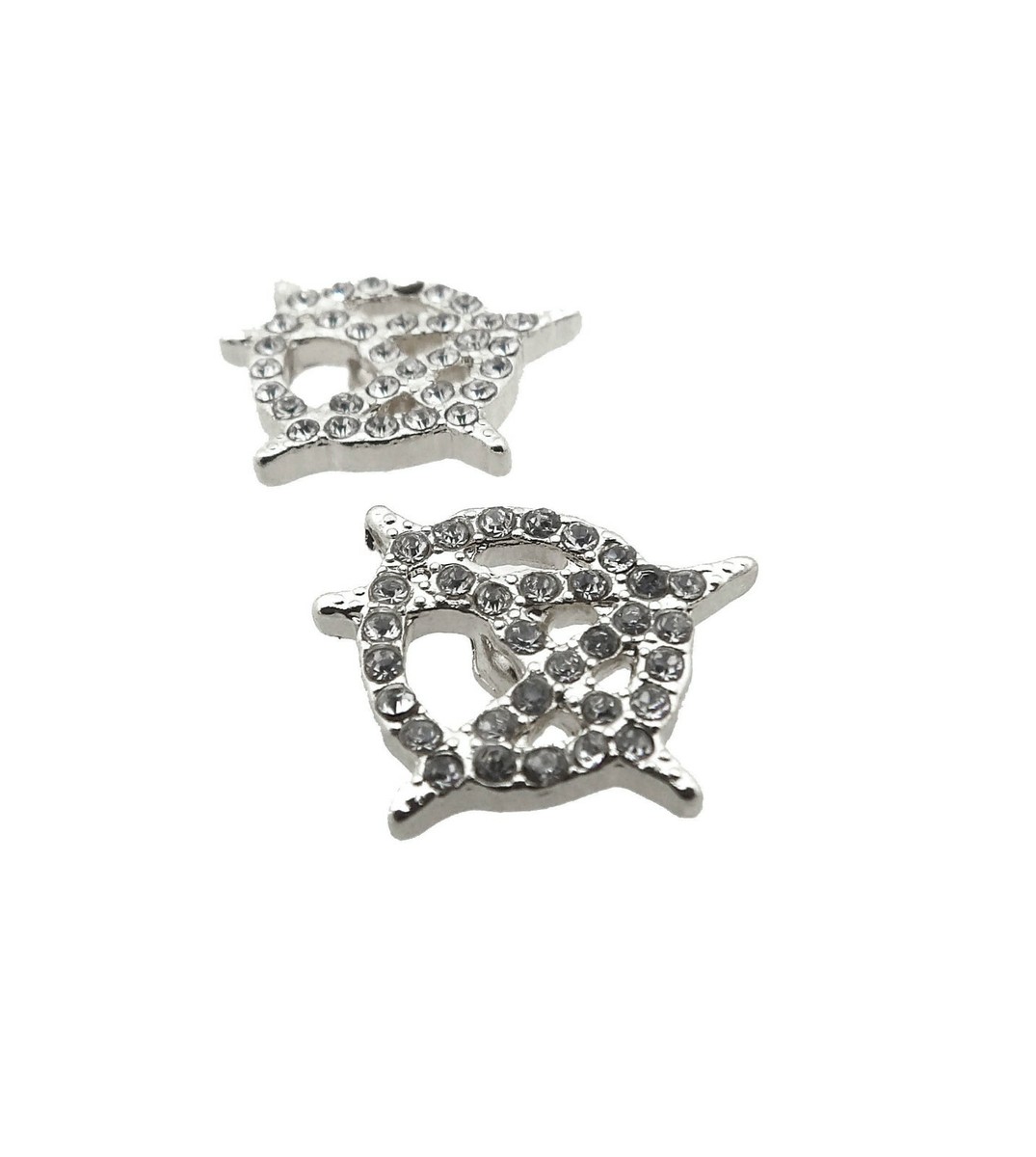Stone Stud Anarchy Symbol Surgical Steel Post Pierced Stud