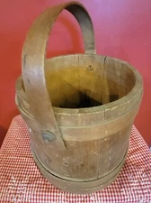 Treenware Firkin Wooden Sugar Bucket~Last Half 20th Cen.