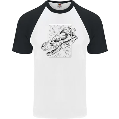 Velociraptor Schädel Dinosaurier Paläontologie Herren S/S Baseball Maglietta - Bild 1 von 4