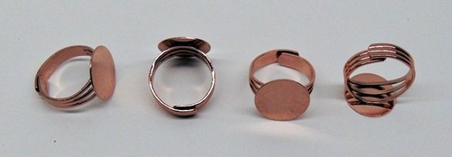 Adjustable RING BLANKS 16mm round flat pad ~Sturdy ~Pick Color/Mix ~ Nickel Free - Picture 17 of 19