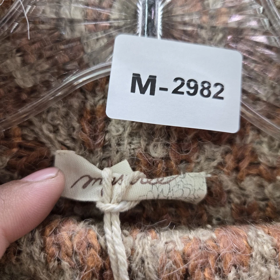 Suéter Mystree Mujer M/L Marrón Acrílico Nylon Lana Pullover Geométrico Nuevo con Etiquetas Foto 2 de 4