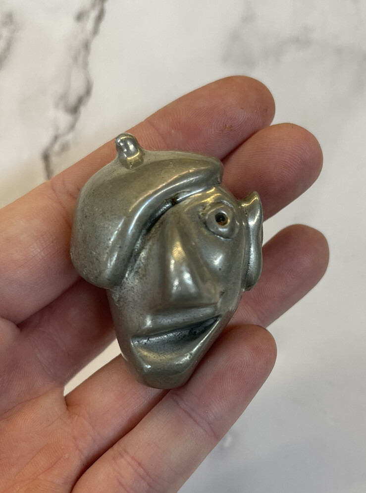 Original Pewter Roux Roux DOOR DRAWER PULL Artist French Man Van