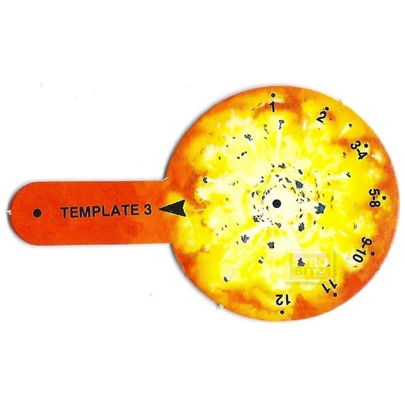 Warhammer 40,000 2nd Edition Template 3 Grenade Bomb Blast 1"" inch 1993 RARE OOP