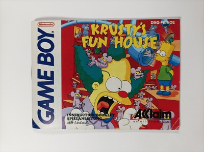 Krusty's Fun House Nintendo GameBoy nur Spielanleitung DMG-FK-NOE #644