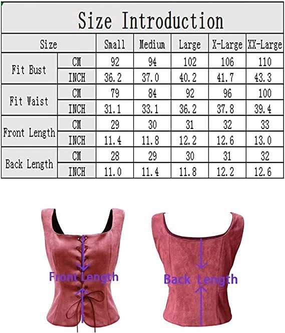 Cosplay Renaissance Female Viking Pirates Vest Waistcoat Halloween Party Coats - Image 3 of 4
