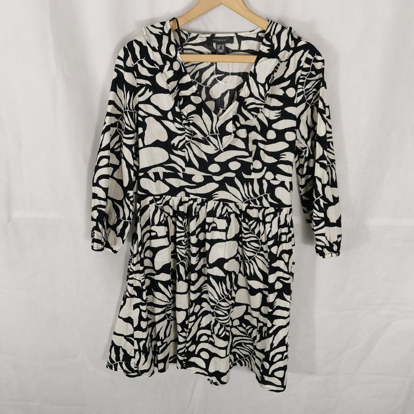 Ladies Dress Size 14 Primark Black White Smart Casual Day Party