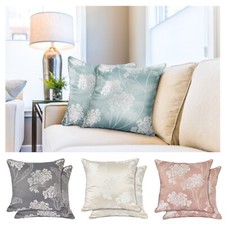 Cushion Covers Throw luxurious jacquard Sofa Pillow Cases - 17"x17" Inch Blossom