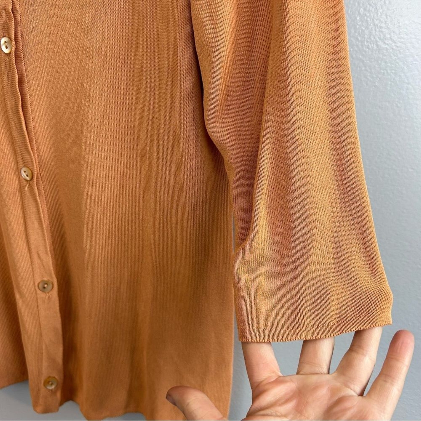 MaxMara Sherbert Orange Button Down Cardigan Top … - image 8
