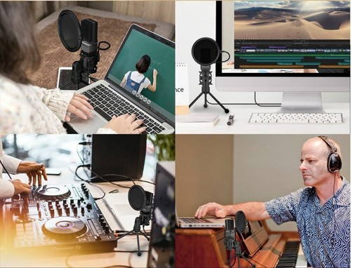 USB Powered Professional Gaming Streaming Desktop Microphone 3D MARVO Mic-03 - Picture 6 of 16