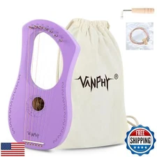 Lyre Harp VANPHY Lyre Harp 7 Strings Mahogany Body Metal String for Beginner 