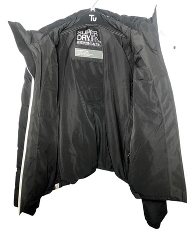 Superdry Ladies Superdry Spirit Icon Black White Puffer Jacket Size 10 - Picture 7 of 15