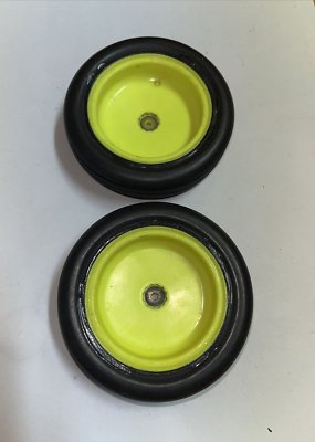 Vintage Team Losi XX A-7031 Front Neon Yellow Wheel w/ A-7201 S Fr