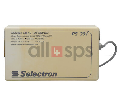 SELECTRON POWER SUPPLY W. INTERFACE - PS 301 (USED)