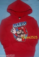 Super Mario Pullover Hoodie size 6-7 8 14-16 New Child Sweatshirt Red S M XL