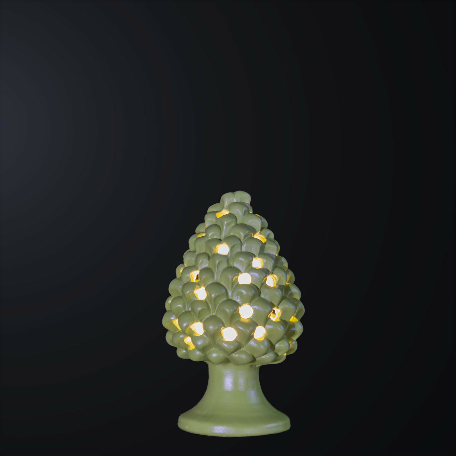 Lampada Pigna Ceramica Verde BGA 3179 H21 - Tradizione Siciliana a Casa
