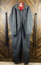 Vtg Walls Blizzard Pruf Coveralls XL Quilted Insulated Corduroy Collar Half Zip