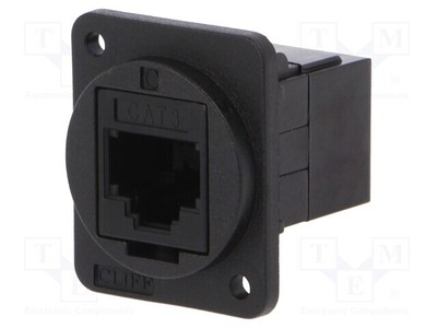 Coupling System: 6p4c FT Cat: 3 RJ11 Female, Both Sides CP30223X RJ Connector