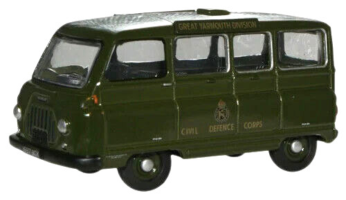 1:76 Scale Oxford 76JM021 Morris J2 Minibus - Civil Defence Corps - BNIB