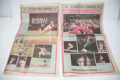 St. Louis Cardinals 1982 World Series St. Louis Post Dispatch Souvenir Newspaper