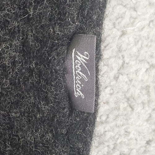 Woolrich Sweater Mens Medium Gray 100% Wool Elbow Patches Pullover Crewneck - Picture 6 of 13