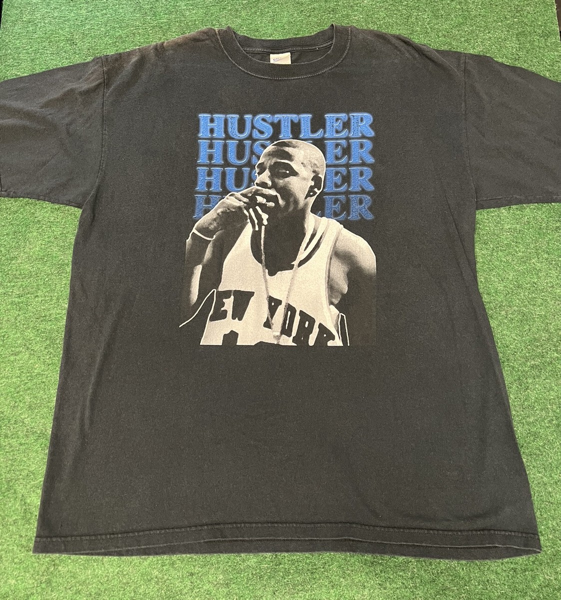 Vintage Jay-Z Hustler Hip Hop Graphic Black Rap Tee Mens Size XL 