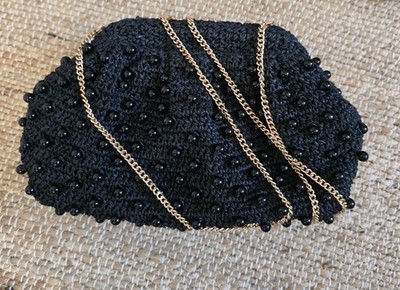 Anthropologie Beaded Crochet Clutch / Handbag~NWT