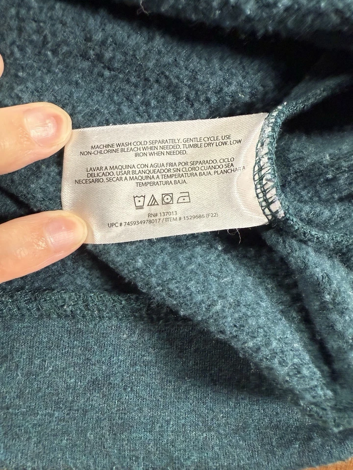 Sudadera para mujer Orvis talla mediana pulóver verde, suave cómoda Foto 4 de 4