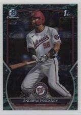 2023 Bowman Draft Chrome Aqua Lunar Crater Refractor /125 Andrew Pinckney qf6