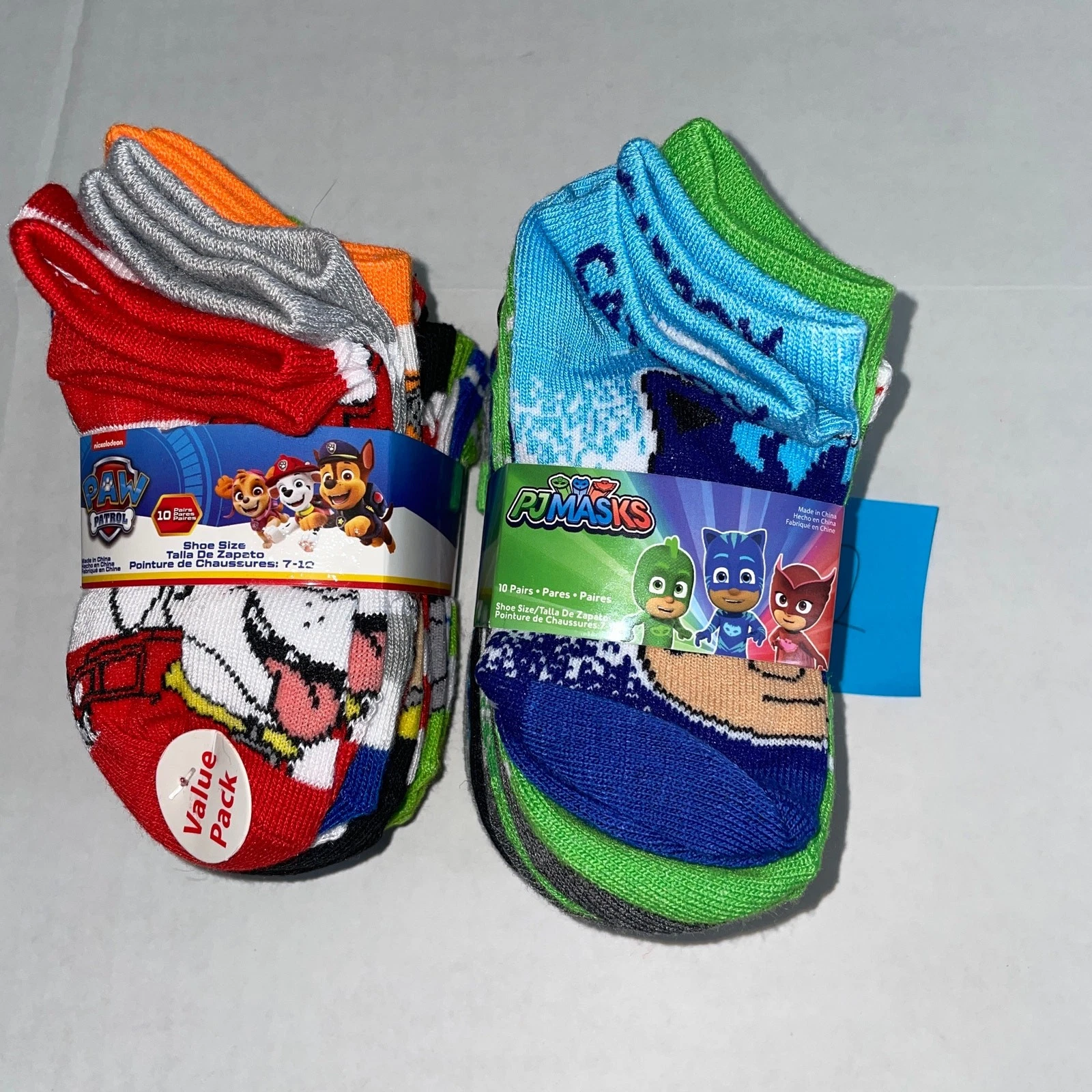 20 PAIRS KIDS SOCKS PAW PATROL SZ 7-10 NEW