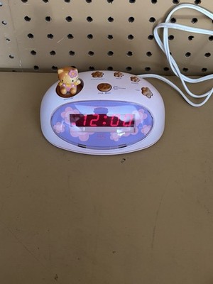 Hello Kitty LED Digital Alarm Clock KT3005P Tested Batteries Not Included