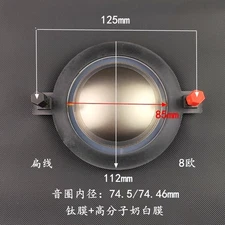 2x Replacement Titanium Diaphragm Voice Coil  Horn Driver 8 Ohms for B&C DE750TN