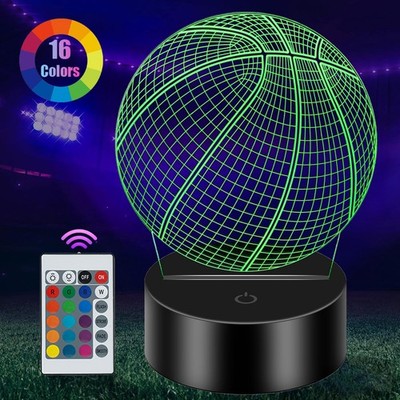 3D LED Illusion Lampe Stimmungslichter Schreibtischlampen 16 Farben Tischlampen