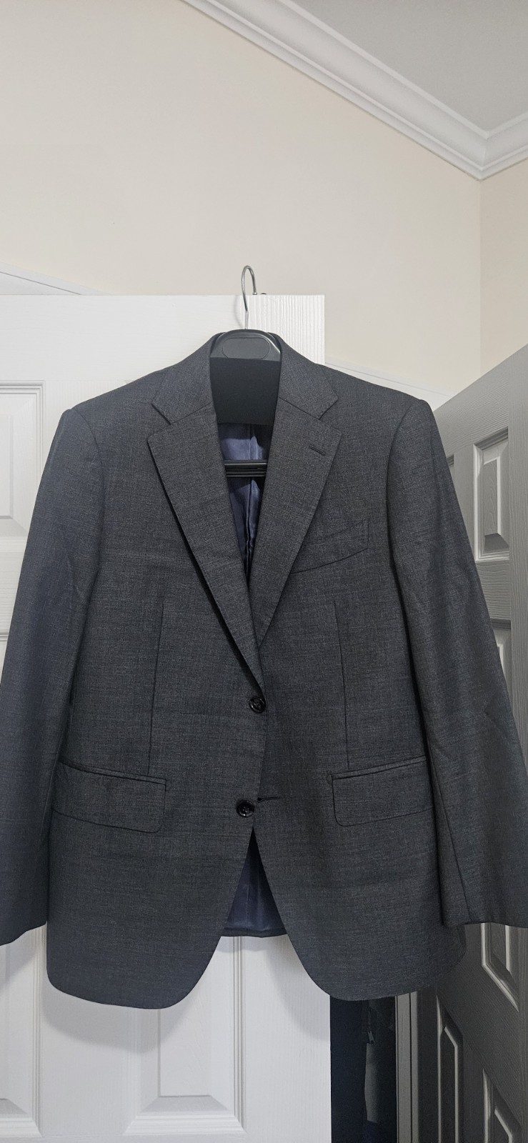 Suitsupply Grey Vitale Barberis Canonico Super 110s Wool Blazer Jacket 24, S image 9