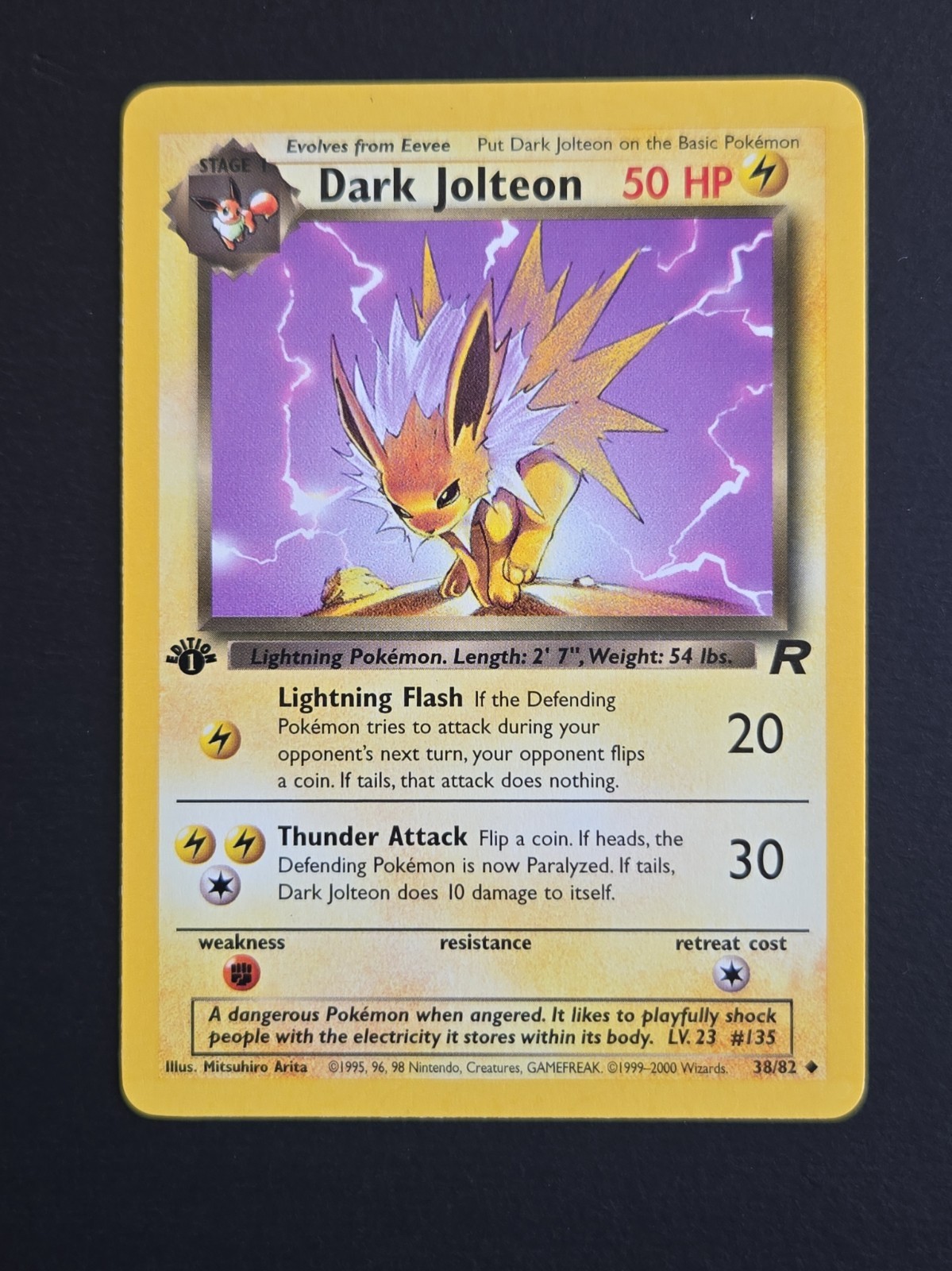 1st Edition Dark Jolteon Team Rocket 38/82 Non-Holo NM/Near Mint or Better