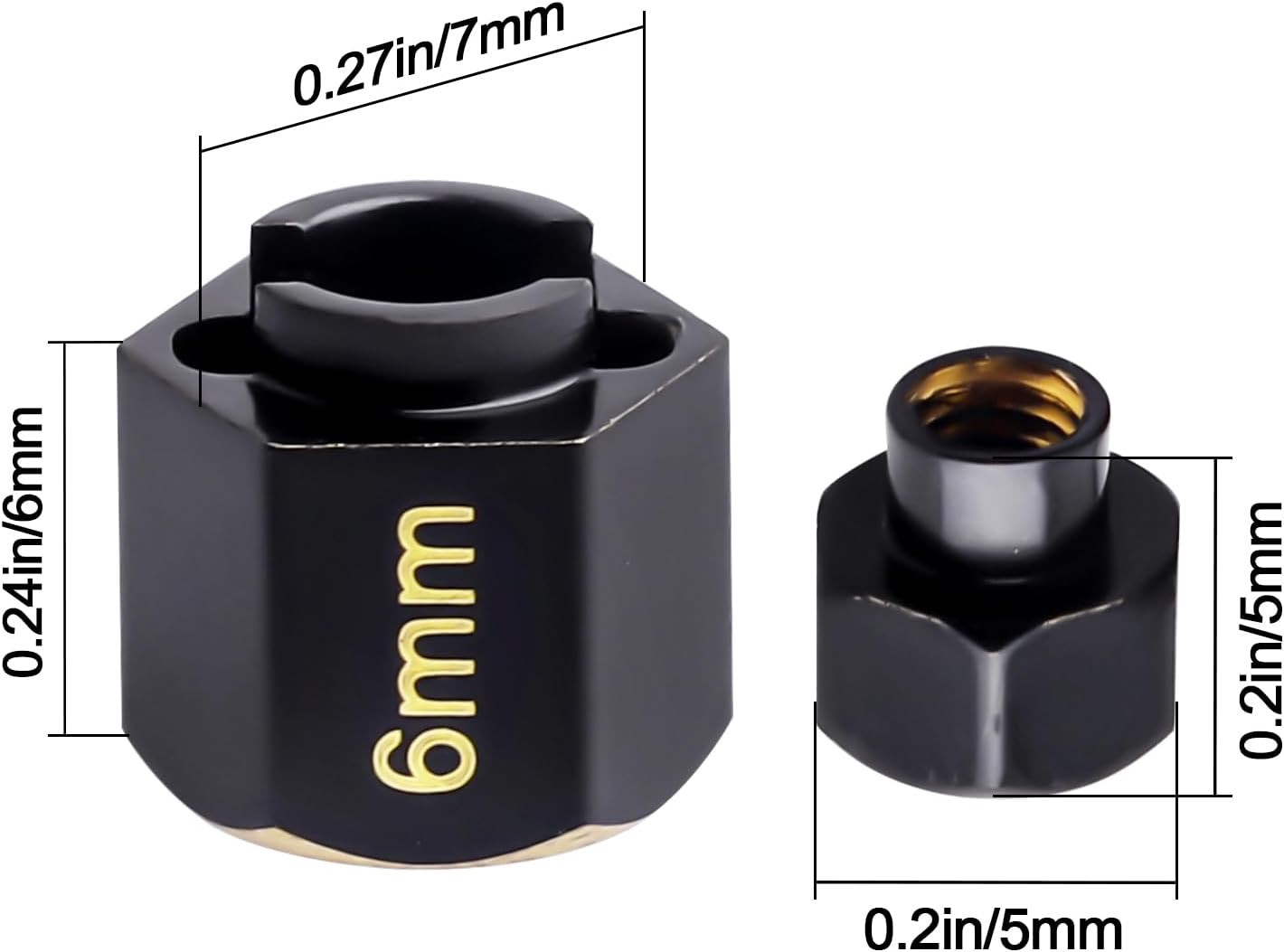 Hobbypark Brass Hex Extension for TRX4M Upgrades Parts Extended Wheel Hex Hubs E