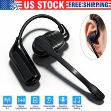 NEW Wireless Bluetooth Headset Noise Cancelling Headphones For Driver Trucker