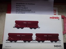Märklin 94043 3 Selbstentladewagen der RAG, Mit Echtkohle, Wagen NEU in der OVP