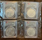 (4) 2025 American Silver Eagle First Strike PCGS MS69 1 oz Ounce Silver