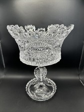 SHANNON CRYSTAL DESIGNS OF IRELAND CROWN COMPOTE VINTAGE MUST SEE! LARGE!