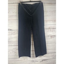 Talbots Pants Women's SZ 16 Black Velvet Straight Leg Stretch Dress Work Career